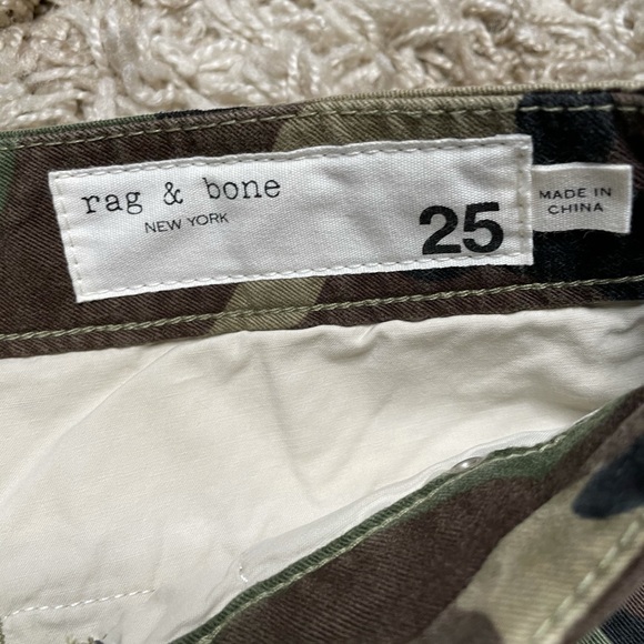 Rag & Bone camouflage pant Buckley frayed hem size 25 - Picture 5 of 13